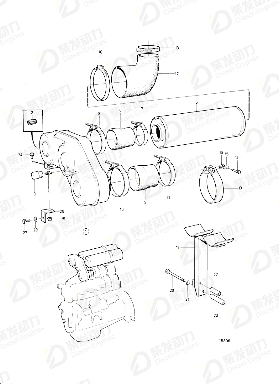 VOLVO Bracket 847695 Drawing